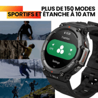Montre Connectée Amazfit Trex 2 – Noir & Gold Tunisie