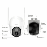 Caméra De Surveillance Externe Arenti Sans Fil à Batterie Avec Panneau Solaire Wi-Fi 2.4 – Blanc – GO2T-KIT2 Tunisie