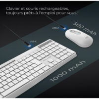 Ensemble Clavier Et Souris Gamer Sans Fil Advance R-type Cls-3100 Rgb – Blanc -CLS-3100WT Tunisie