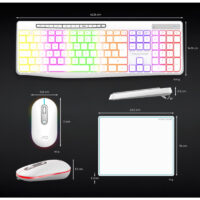 Ensemble Clavier Et Souris Gamer Sans Fil Advance R-type Cls-3100 Rgb – Blanc -CLS-3100WT Tunisie