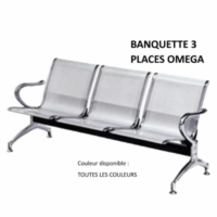 Banquette Sigma 3 places Pieds Chromée Tunisie