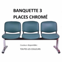 Banquette Omega Bio 3 Places Base Chrome Tunisie