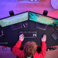 Bureau De Gaming Trust Gxt 1175 Xl Avec Tapis De Souris Pleine Surface Impérius – Noir -23802 Tunisie