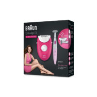 Épilateur Braun Silk Epil 3 + Tondeuse Bikini SE3-420 Blanc & Rose Tunisie