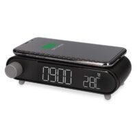 Horloge d’alarme chargeur sans fil Ksix Rétro 10 W Noir – BXCQI15N Tunisie