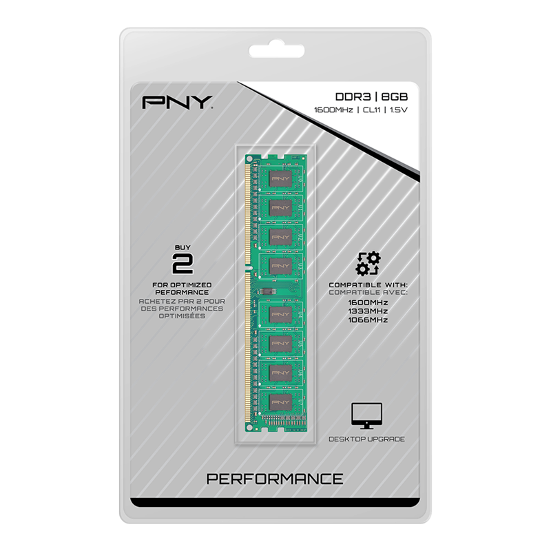 Barrette Mémoire Pny Ddr3 1600mhz 8gb -md8gsd31600nhs Barrette Mémoire Pny Ddr3 1600mhz 8gb -md8gsd31600nhs Tunisie