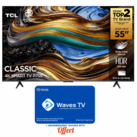 Téléviseur TCL 50P755 UHD 4K Smart Google 2024 Noir Tunisie