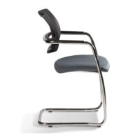 Chaise Visiteur Urban Avec Dossier En Résille & Assise Rembourrées – Noir Tunisie