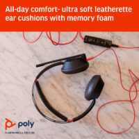 Micro Casque HP Poly Blackwire 5520- Noir – 8X231AA Tunisie