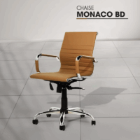 Chaise de bureau de direction Monaco HD Base Noir – Blanc Tunisie