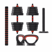 Kit de musculation Ksix 20 kg, haltères, disques, barre ,kettlebell- Noir – BMANC01N20 Tunisie
