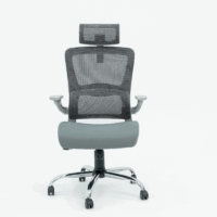 Chaise Directeur Bali Avec Accoudoirs – Gris Tunisie