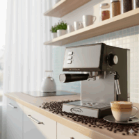 Machine à Café Expresso Prova 1,8 L 850W PE-666GD Noir & Inox Tunisie