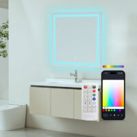 Miroir intelligent KSIX Aqua, antibuée 70x70cm, haut-parleur intégré – BESP02 Tunisie
