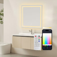 Miroir intelligent KSIX Aqua, antibuée 70x70cm, haut-parleur intégré – BESP02 Tunisie