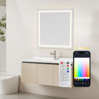 Miroir intelligent KSIX Aqua, antibuée 70x70cm, haut-parleur intégré – BESP02 Tunisie