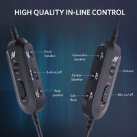 Casque Gaming Abkoncore B1000R Real5.2 – Noir – B1000R-blk Tunisie