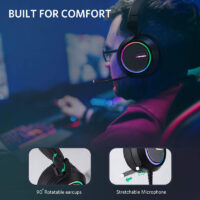 Casque Gaming Abkoncore B1000R Real5.2 – Noir – B1000R-blk Tunisie