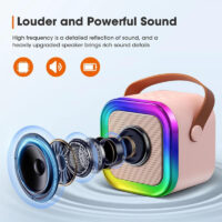 Haut Parleur Bluetooth K12 5W Avec Microphone – Rose -K12-Rose Tunisie