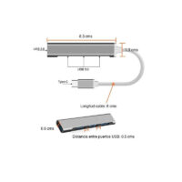 Hub 4 Ports Type C-809 Vers Usb -Blanc Tunisie