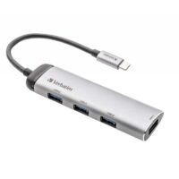 Hub USB Verbatim USB‑C vers 4 ports USB 3.2 Gen 1 – Gris -verb-acc02 Tunisie