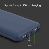 Power Bank Belkin Boost Charge 3 ports 10K – Bleu- BPB011BTBL Tunisie