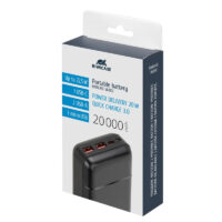 Power Bank Rivacase VA2103 22.5W 30000 mAh – Noir – VA2103 Tunisie