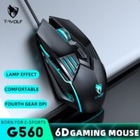 Souris Gamer T-Wolf G560 LED – Noir- GM-5016-BLK Tunisie