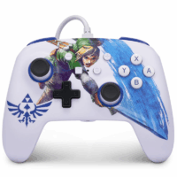Manette Filaire Nintendo Switch PowerA Master Sword Attack – Blanc Tunisie