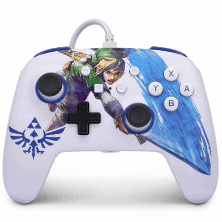 Manette Filaire Nintendo Switch PowerA Master Sword Attack – Blanc Tunisie