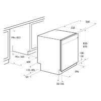 Lave-Vaisselle Semi-Encastrable Focus F.500X 12 Couverts Inox Tunisie