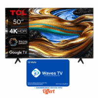 Téléviseur TCL 75P755 UHD 4K Smart Google 2024 Noir Tunisie