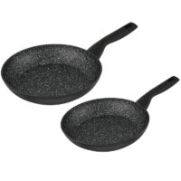 Set De 2 Poêles Korkmaz Nora Granite A2679 Noir Tunisie