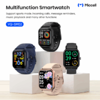 Montre Connectée Miccell Android Multifonction – Noir – SM02-BK Tunisie