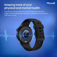 Montre Connectée Miccell Android et Iphone – Noir – SM03-BK Tunisie