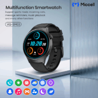 Montre Connectée Miccell Android et Iphone – Noir – SM03-BK Tunisie