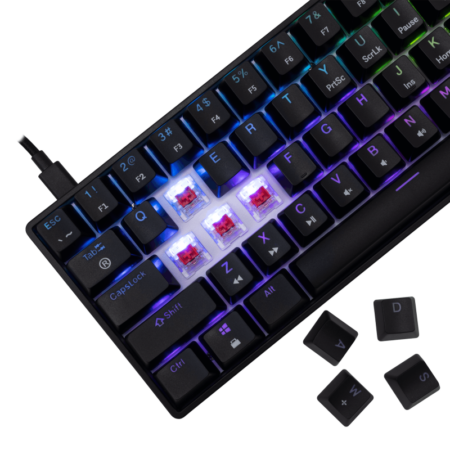 Clavier Mécanique WHITE SHARK SHINOBI 2 GK-004111 Noir – Red Switch Tunisie